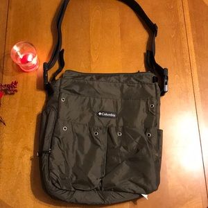 Columbia army green diaper bag. Used.